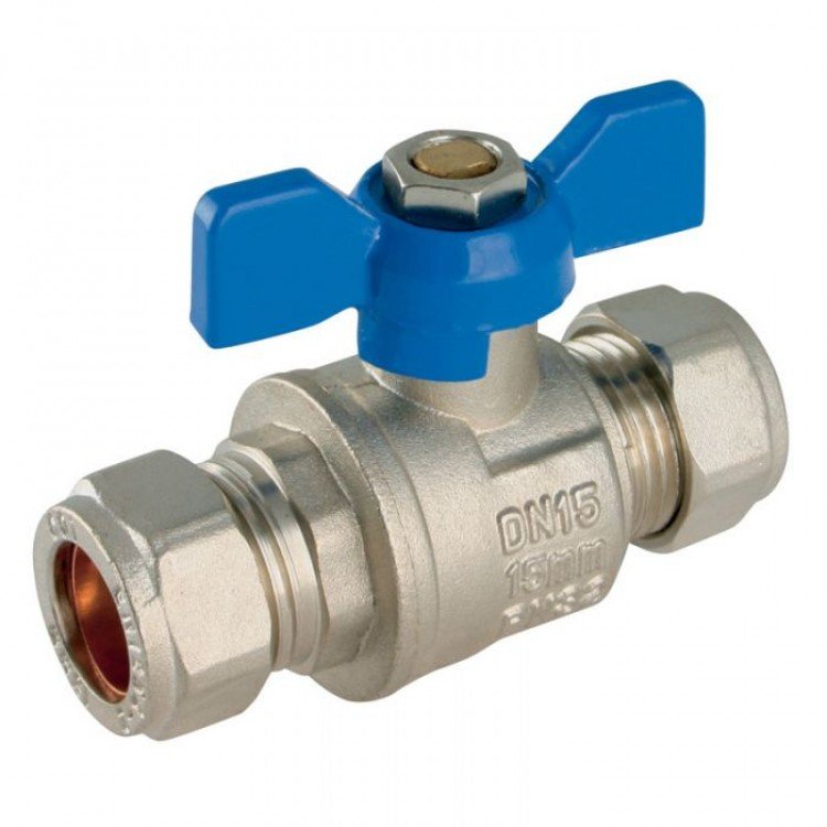 Butterfly Handled Ballvalves blue